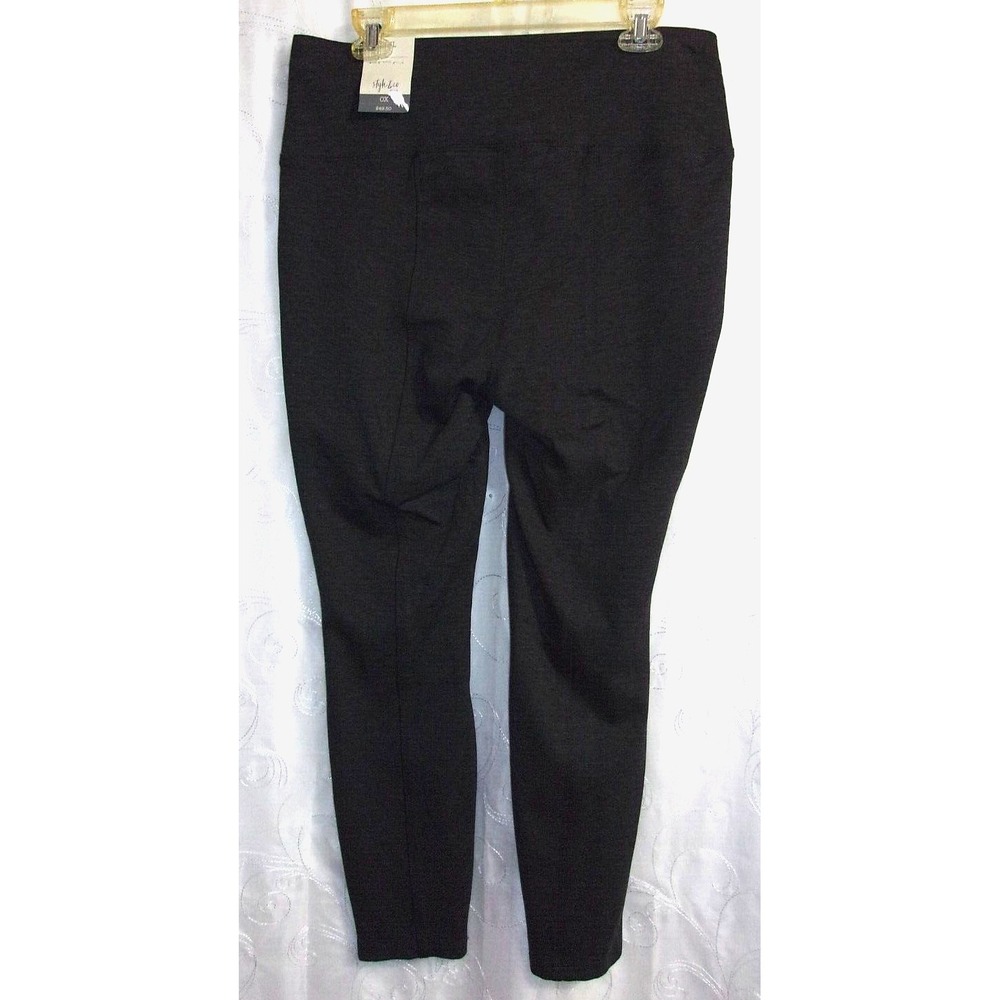 Style & Co Macy's Comfort Waist Charcoal Gray Women's Ponte Pencil Pant Plus 0X - Picture 5 of 6